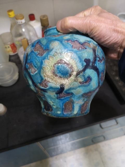 古玩陶瓷刻花罐拍賣，當前價格15500元