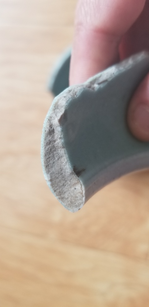 古玩陶瓷清乾隆 ?仿哥釉三乳足爐殘器拍賣，當(dāng)前價格6600元