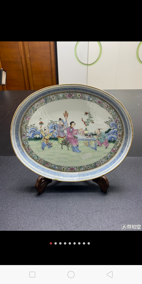 古玩陶瓷粉彩盤拍賣，當前價格13880元