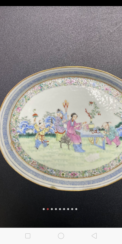 古玩陶瓷粉彩盤拍賣，當前價格13880元