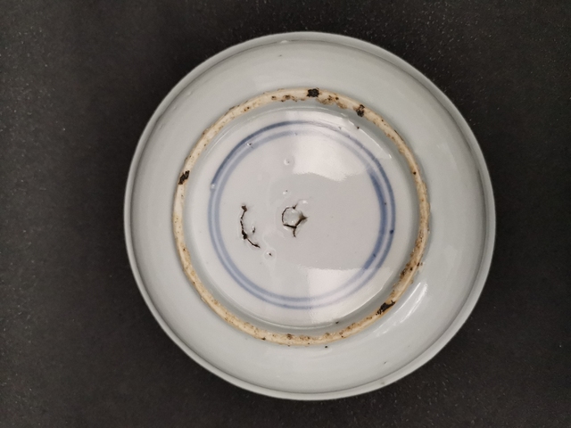 古玩陶瓷青花清供紋碟拍賣，當前價格9900元