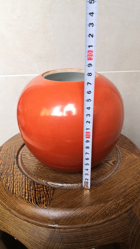 古玩陶瓷紅釉罐拍賣，當(dāng)前價(jià)格780元