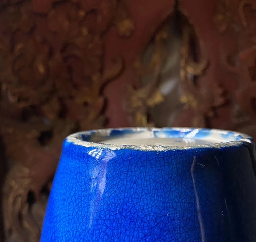 古玩陶瓷孔雀藍釉大瓶拍賣，當前價格22800元