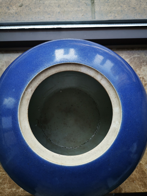 古玩陶瓷清中期霽藍釉南瓜罐（無蓋）拍賣，當前價格19900元