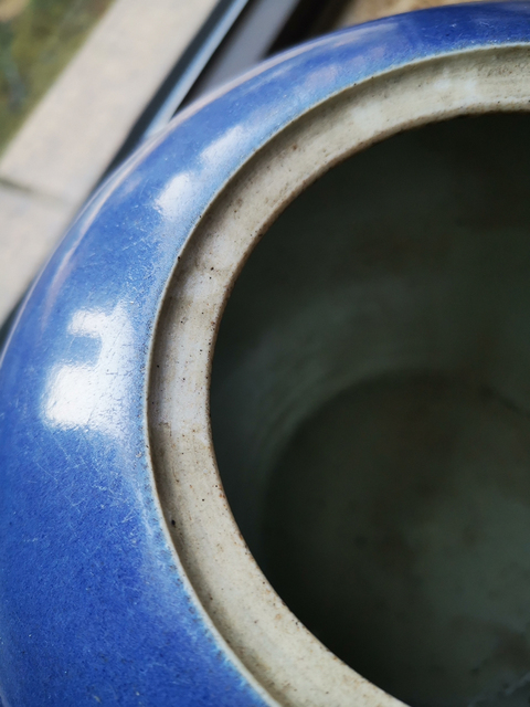 古玩陶瓷清中期霽藍釉南瓜罐（無蓋）拍賣，當前價格19900元