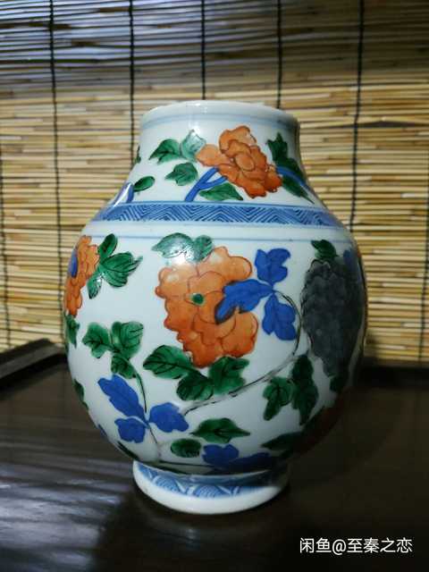 古玩陶瓷青花紅綠彩罐拍賣，當前價格13200元