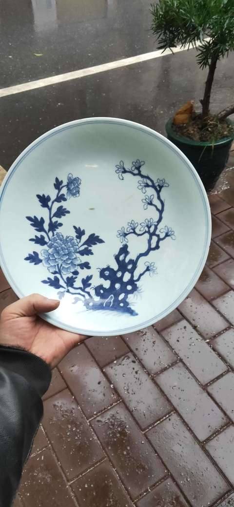 古玩陶瓷青花盤拍賣，當前價格11800元