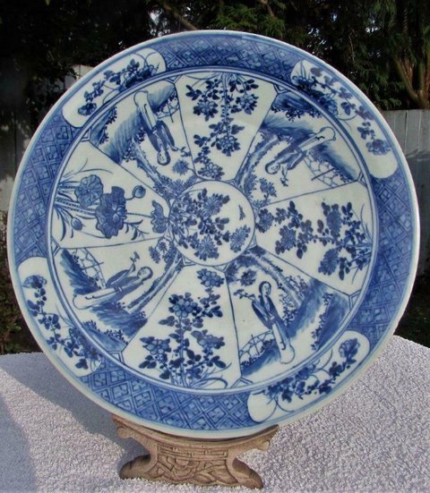 古玩陶瓷青花大盤拍賣，當前價格12900元