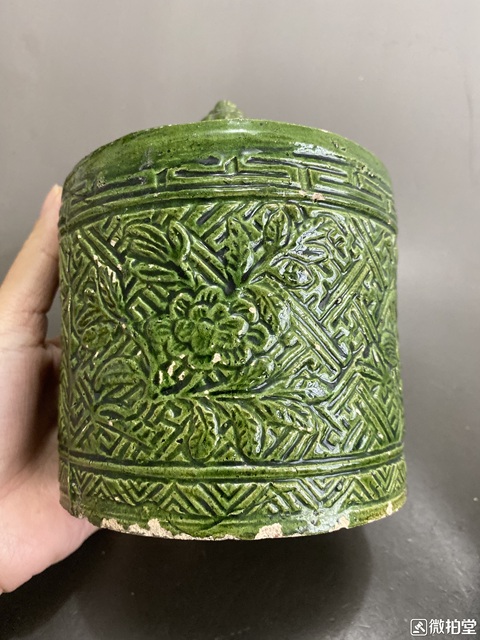 古玩陶瓷綠釉香薰燈拍賣，當前價格9900元