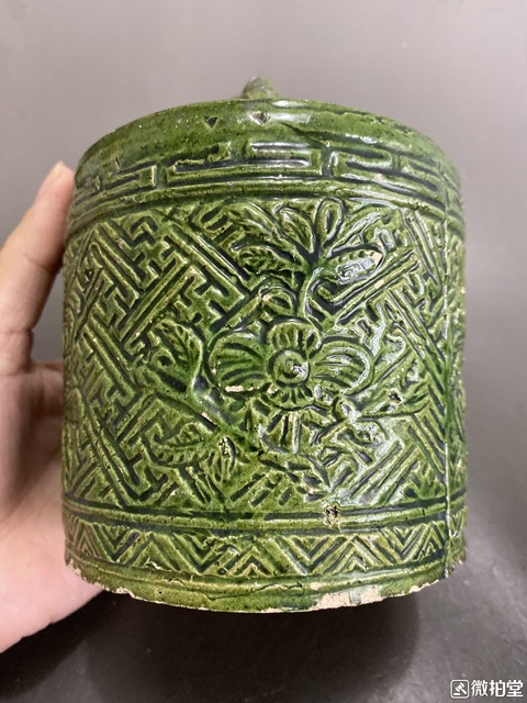 古玩陶瓷綠釉香薰燈拍賣，當前價格9900元