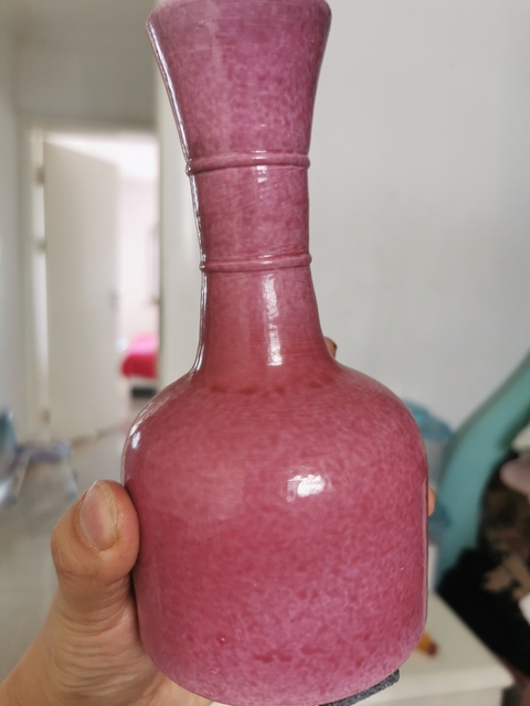 古玩陶瓷胭脂紅搖鈴尊拍賣，當前價格8000元