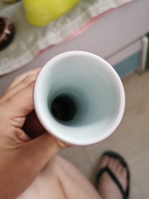 古玩陶瓷胭脂紅搖鈴尊拍賣，當前價格8000元