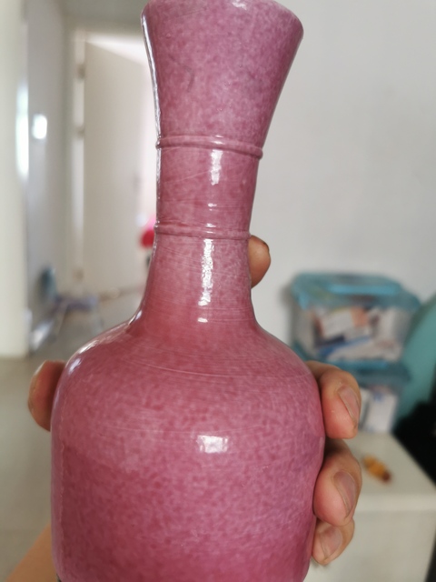 古玩陶瓷胭脂紅搖鈴尊拍賣，當前價格8000元