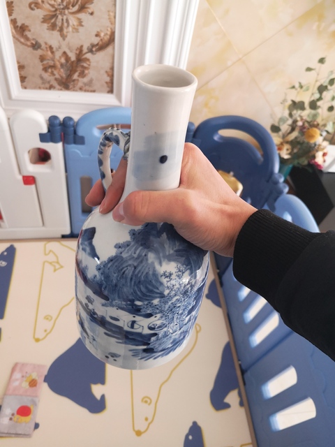 古玩陶瓷青花花澆拍賣，當前價格9000元