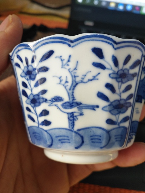 古玩陶瓷青花花口杯拍賣，當前價格6000元