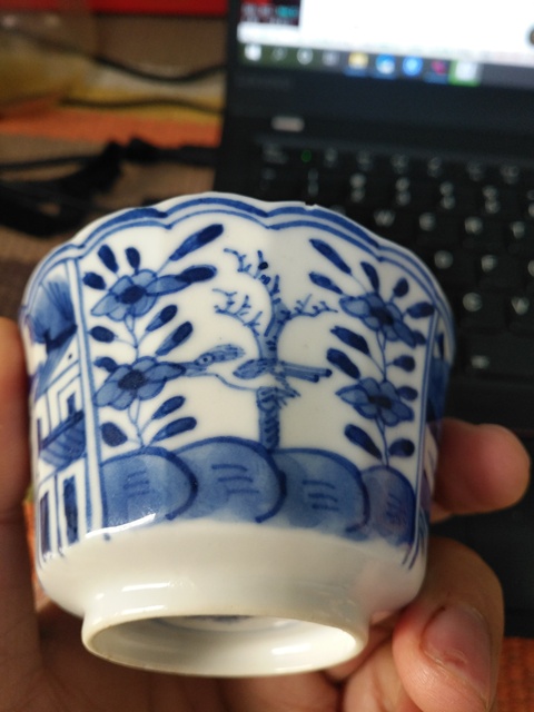 古玩陶瓷青花花口杯拍賣，當前價格6000元