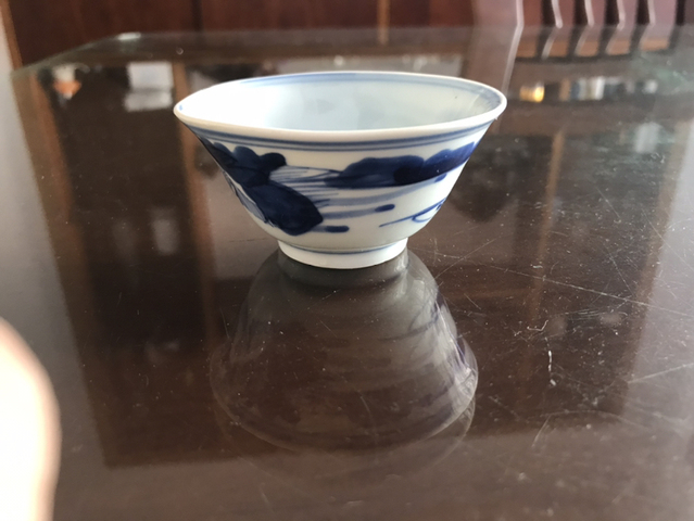 古玩陶瓷青花杯拍賣，當(dāng)前價格8000元