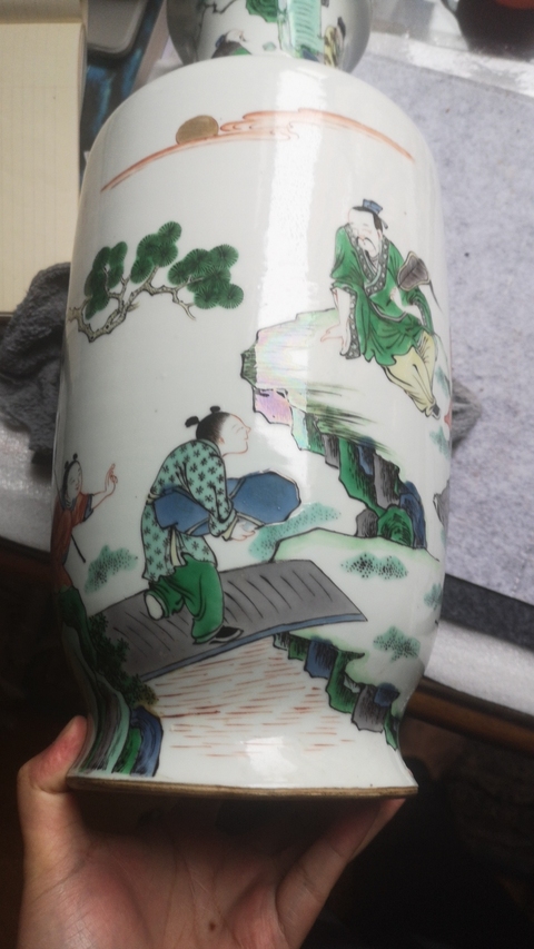 古玩陶瓷粉彩人物塑像拍賣，當前價格9000元