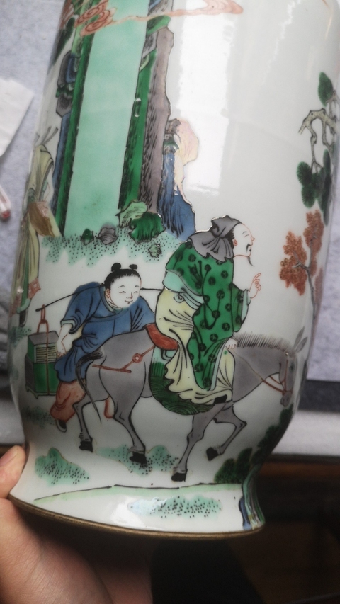 古玩陶瓷粉彩人物塑像拍賣，當前價格9000元