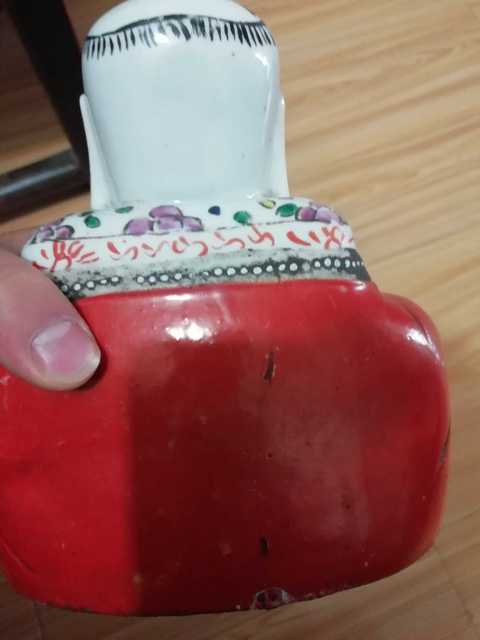 古玩陶瓷粉彩人物塑像拍賣，當前價格9000元