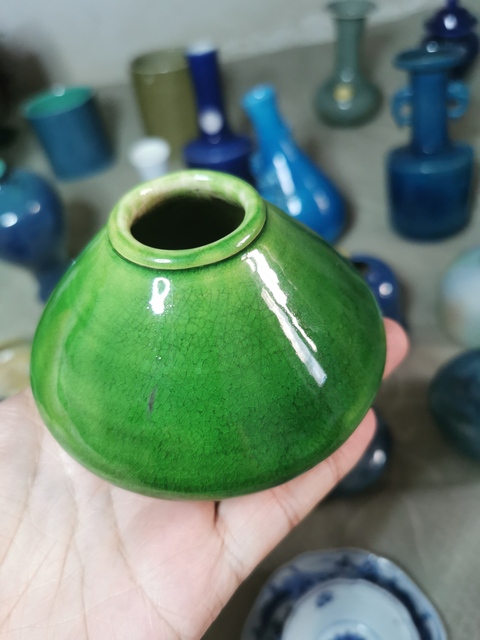 古玩陶瓷綠釉水盂拍賣，當前價格6000元