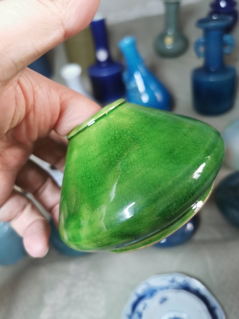 古玩陶瓷綠釉水盂拍賣，當前價格6000元