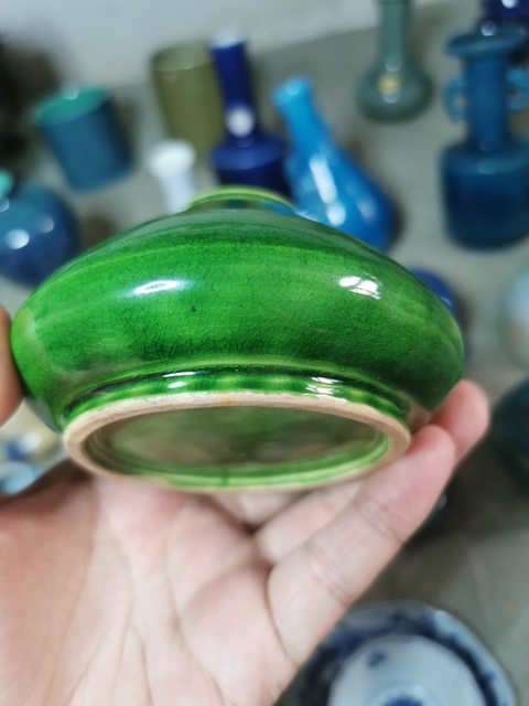 古玩陶瓷綠釉水盂拍賣，當前價格6000元