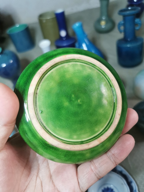 古玩陶瓷綠釉水盂拍賣，當前價格6000元