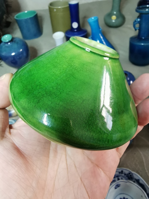 古玩陶瓷綠釉水盂拍賣，當前價格6000元