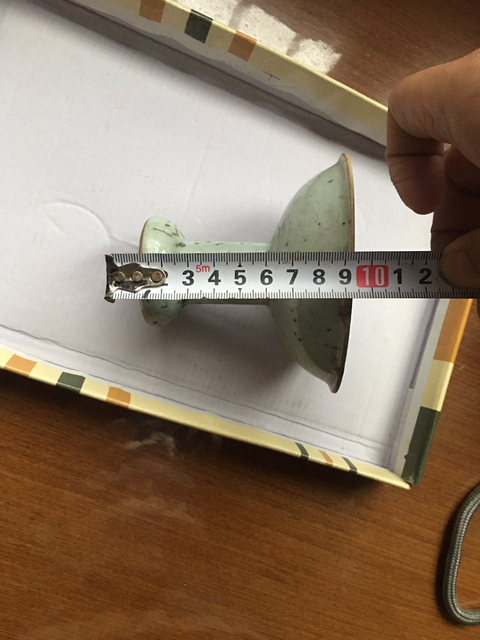 古玩陶瓷青花魚藻紋高足杯拍賣，當前價格9000元