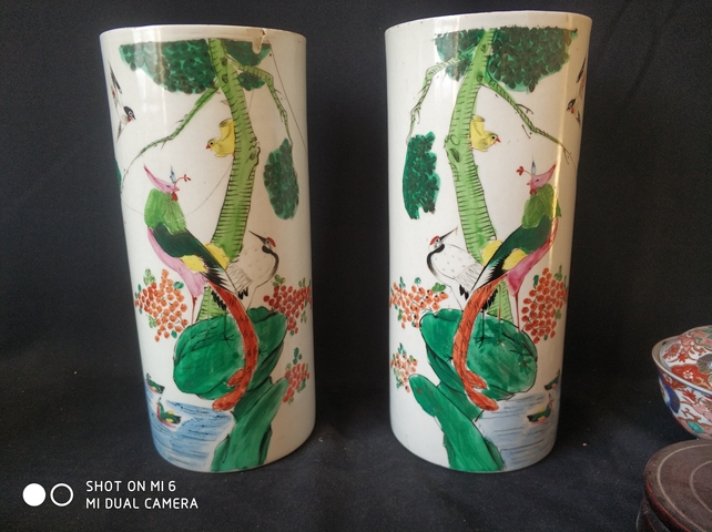 古玩陶瓷粉彩五倫圖帽筒拍賣，當前價格10000元