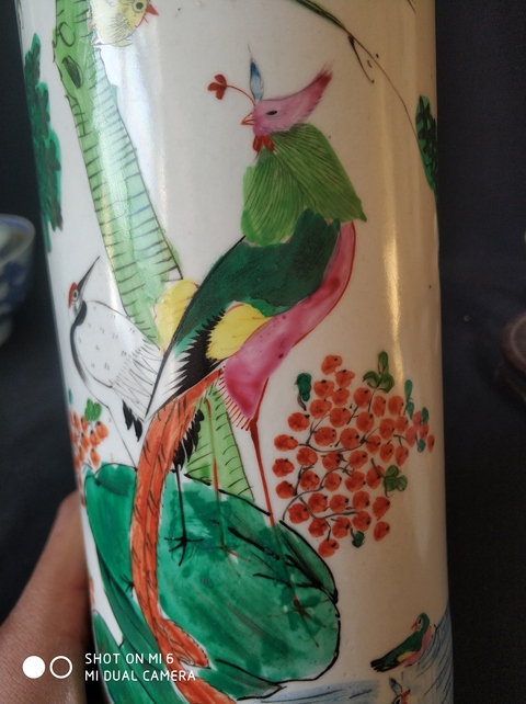 古玩陶瓷粉彩五倫圖帽筒拍賣，當前價格10000元