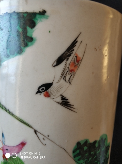 古玩陶瓷粉彩五倫圖帽筒拍賣，當前價格10000元