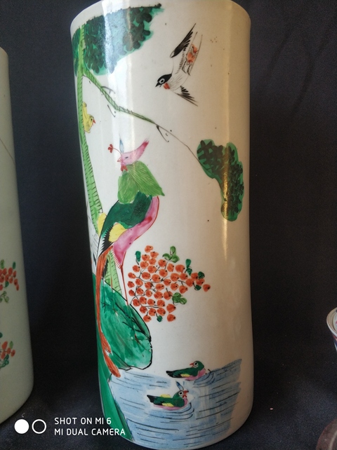 古玩陶瓷粉彩五倫圖帽筒拍賣，當前價格10000元