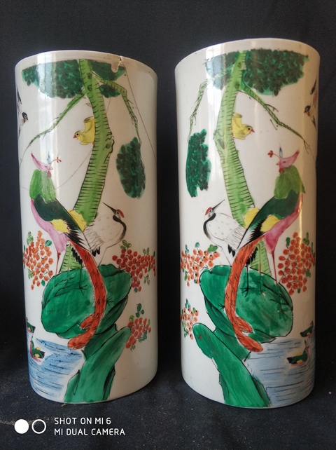 古玩陶瓷粉彩五倫圖帽筒拍賣，當前價格10000元