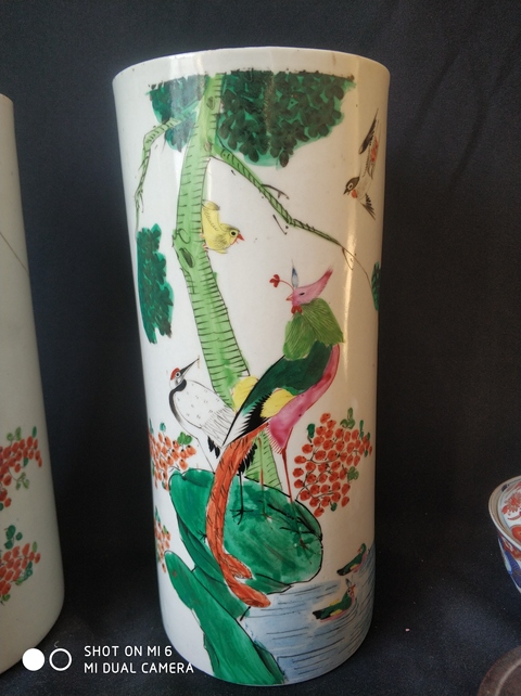 古玩陶瓷粉彩五倫圖帽筒拍賣，當前價格10000元