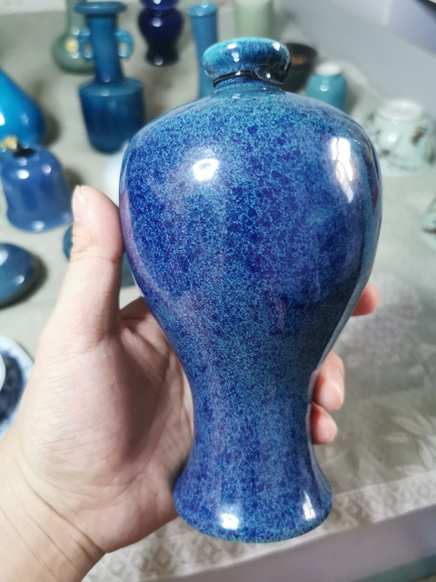 古玩陶瓷爐鈞釉梅瓶拍賣，當前價格8500元