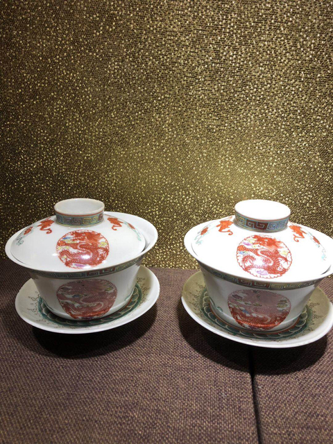 古玩陶瓷粉彩蓋碗拍賣，當前價格10000元