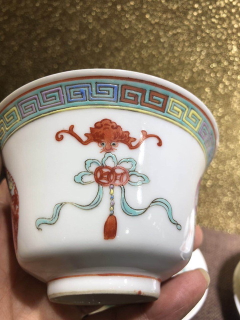 古玩陶瓷粉彩蓋碗拍賣，當前價格10000元