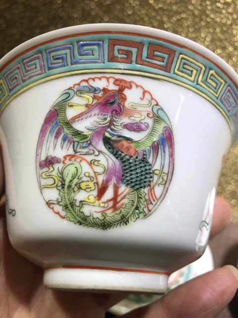 古玩陶瓷粉彩蓋碗拍賣，當前價格10000元