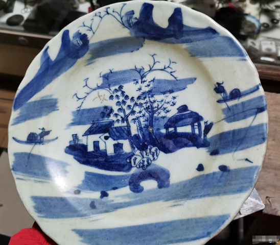 古玩陶瓷青花盤拍賣，當前價格18000元