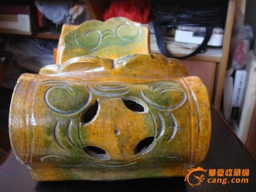 古玩陶瓷三彩瓷枕拍賣，當前價格11800元