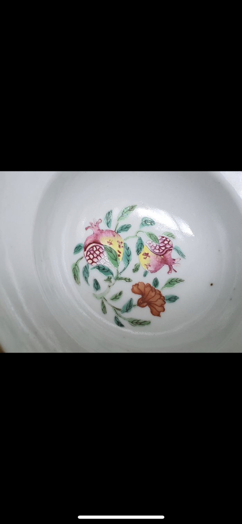 古玩陶瓷粉彩三公圖折腰碗拍賣，當前價格8000元