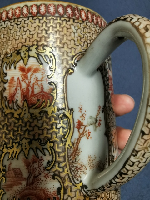 古玩陶瓷廣彩描金人物紋馬克杯拍賣，當前價格4800元