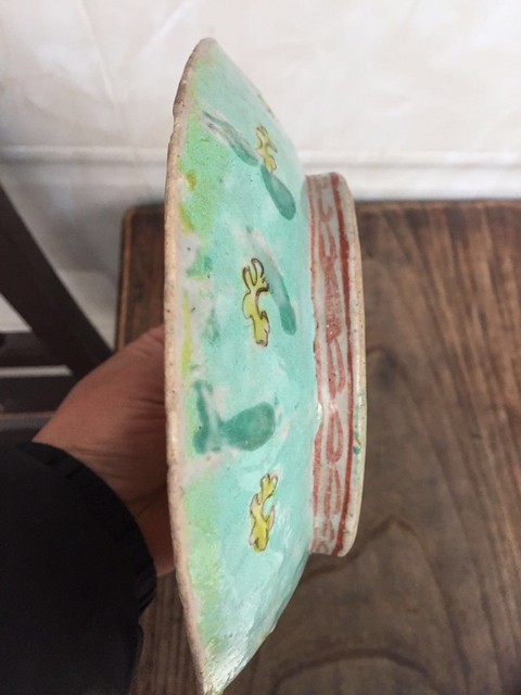 古玩陶瓷粉彩盤拍賣，當前價格12400元