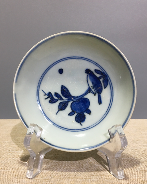 古玩陶瓷青花花鳥紋盤拍賣，當前價格11500元