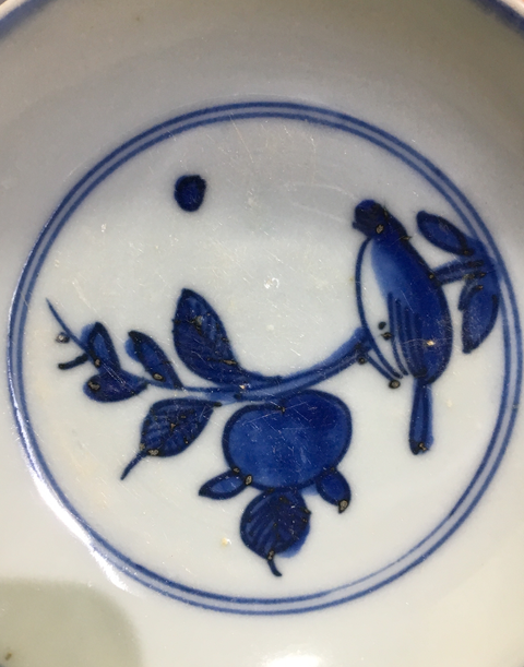 古玩陶瓷青花花鳥紋盤拍賣，當前價格11500元