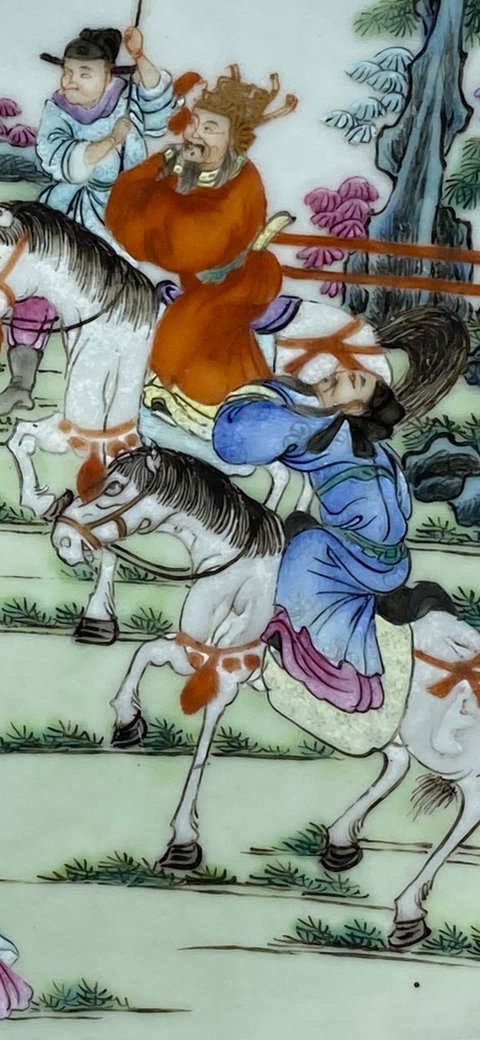 古玩陶瓷粉彩人物盤拍賣，當(dāng)前價格11500元