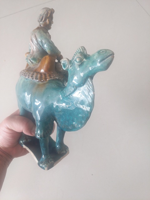 古玩陶瓷駱駝人物紋瓷塑像拍賣，當前價格12500元