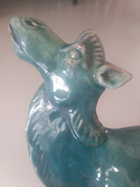 古玩陶瓷駱駝人物紋瓷塑像拍賣，當前價格12500元